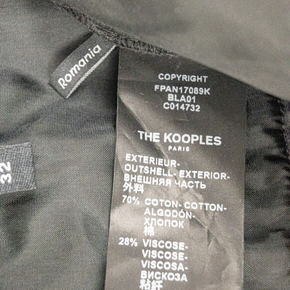 The KOOPLES Women's Black Velvet ankle Trouser Pants Size 32 - Picture 7 of 11